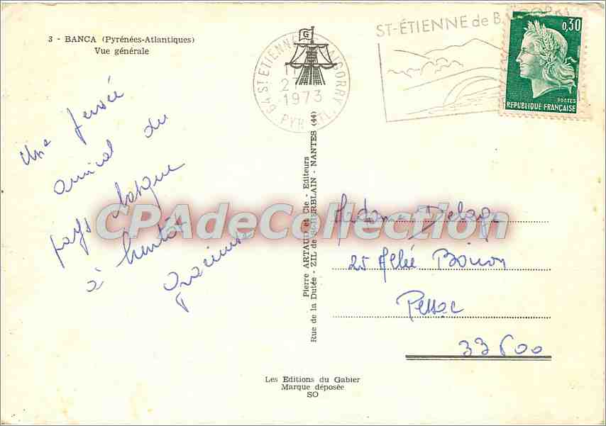CPSM Banca (Pyrenees Atlantiques) Vue generale — Rückseite