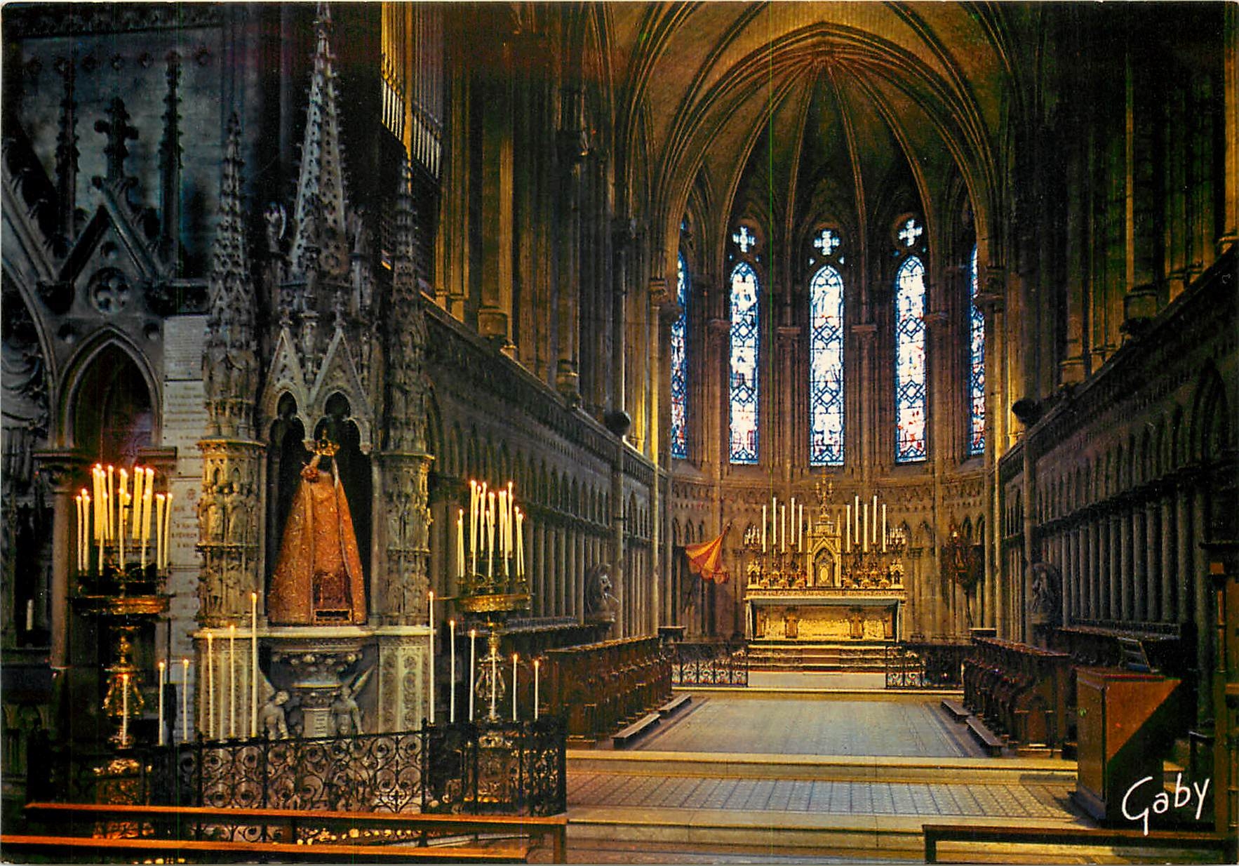 Intérieur de la cathédrale Notre-Dame-de-la-Délivrande — Calvados — éditeur Couleurs Naturelles, n°19