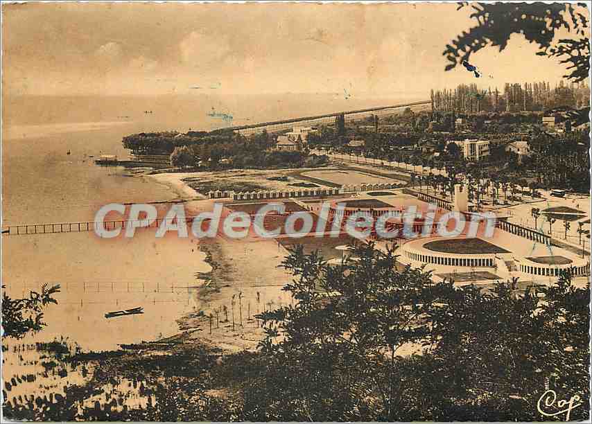 CPSM Aix les Bains Lac du Bourget Vue d'ensemble de la plage