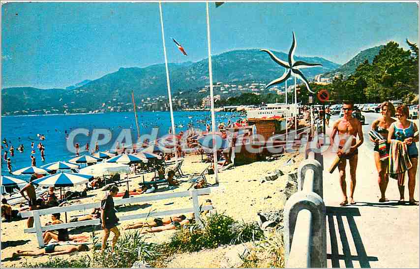 CPSM La COte d'Azur Mandelieu la plage et vue sur l'esterel