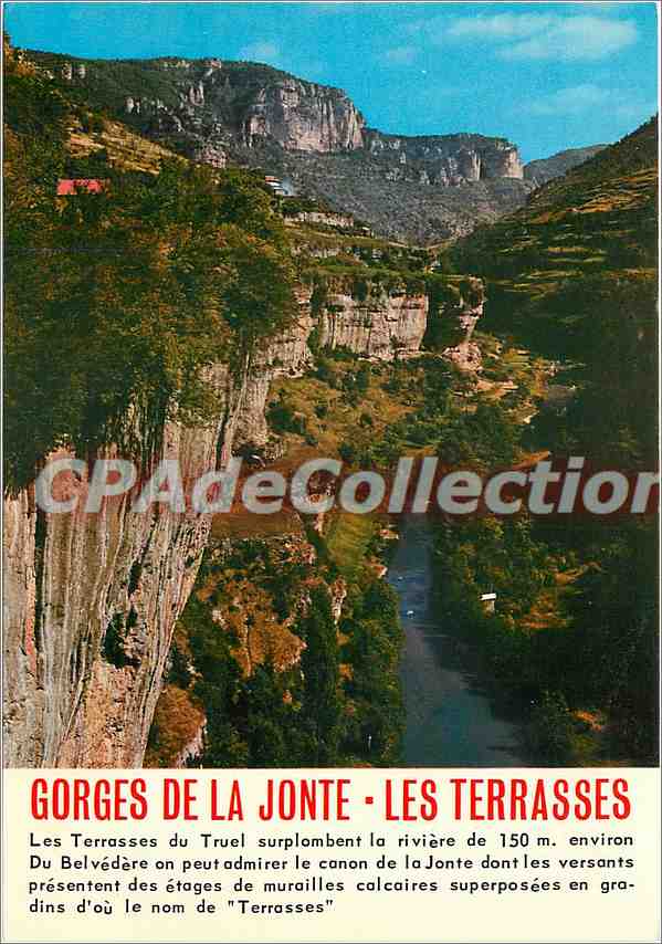 Gorges de la Jonte - Les Terrasses — Société des Cartes Postales ABA-POUX de Coeur, n° 588