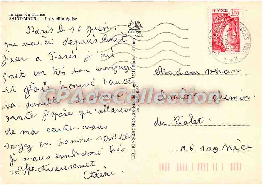 Saint-Maur-des-Fossés — La vieille église — Éditions Raymon — Rückseite