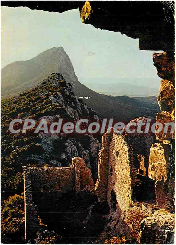 CPSM Languedoc Le Pic Saint Loup vu du chateau de Montferrant