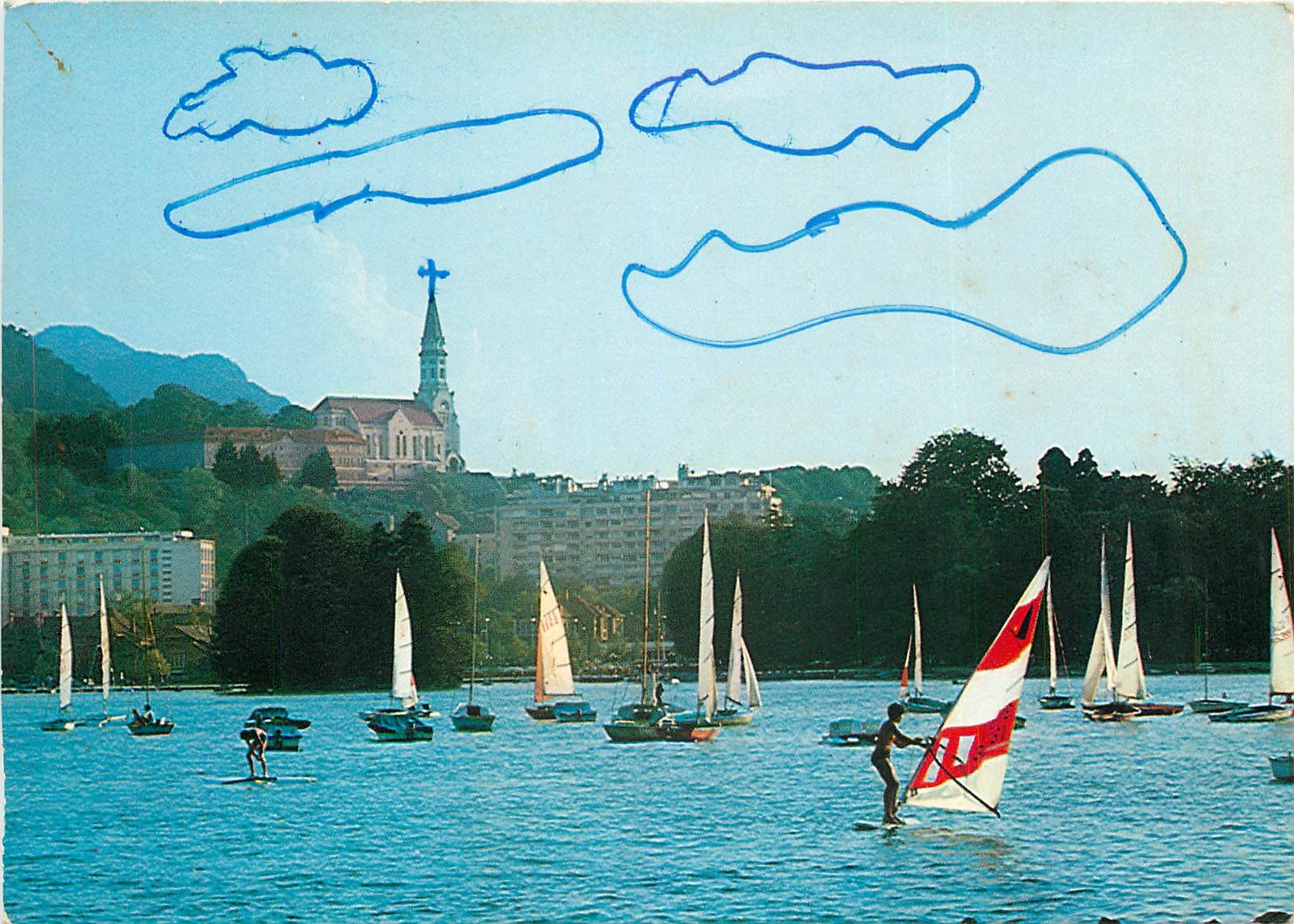 Regates sur le lac face à la Basilique de la Visitation — Annecy — Éditions SECA