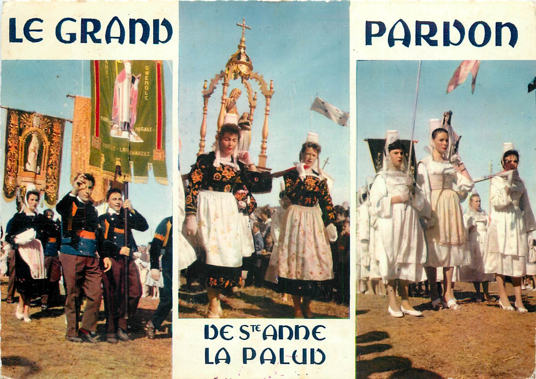CPSM La Bretagne en Couleurs Plonevez Porzay (Finistere) Le Grand Pardon de Saint Anne la Palud les