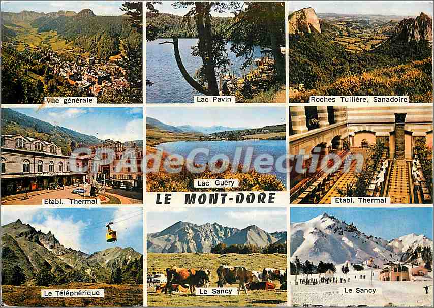 Le Mont-Dore — vue générale, lacs, rochers, établissements thermaux et paysages — Éditeur : Compagnie des Arts Photomécaniques - Recto