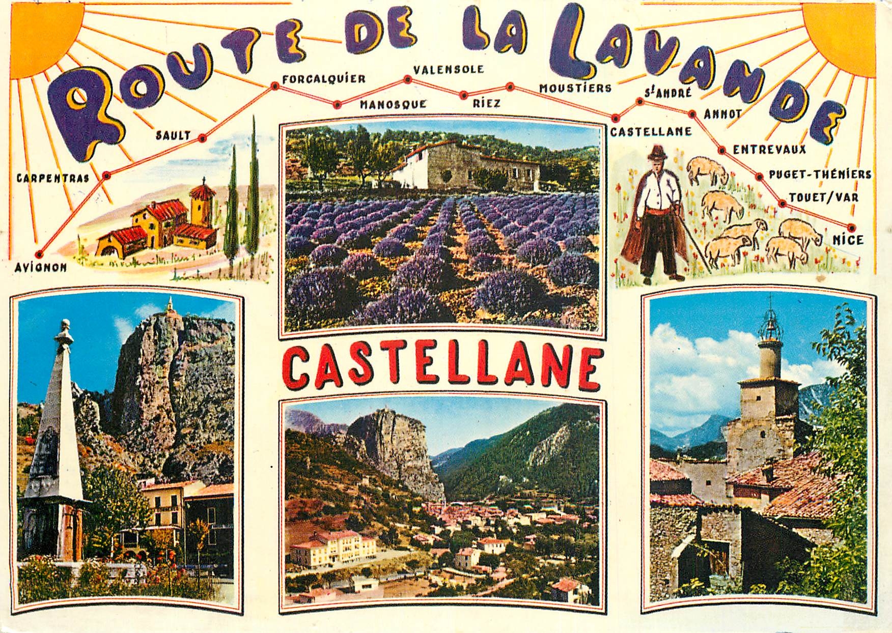 CPSM Castellane Basses Alpes Alt 724 mStation touristique situee aux Croisements de la Route de la L