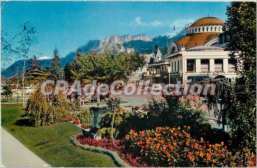CPSM Evian les Bains les jardins le casino et les Memises 1677 m