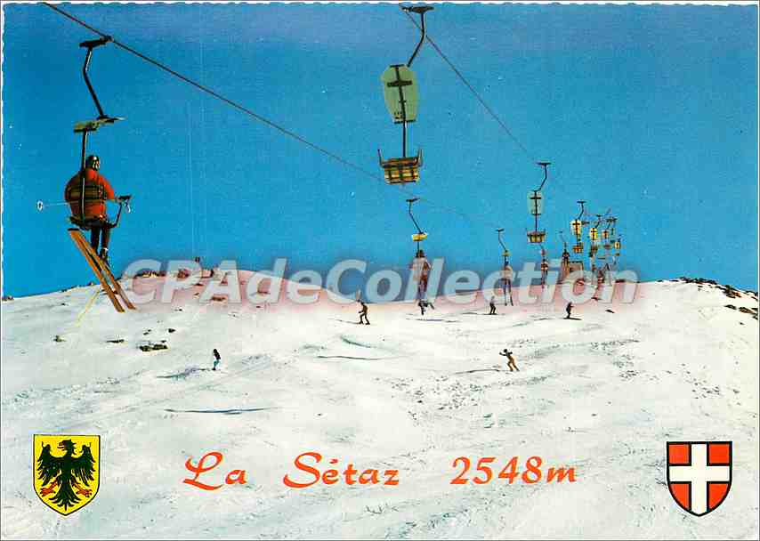 CPSM Valloire Galibier (Savoie) Alt 430 2400 m Telesiege et Pistes de la Setaz