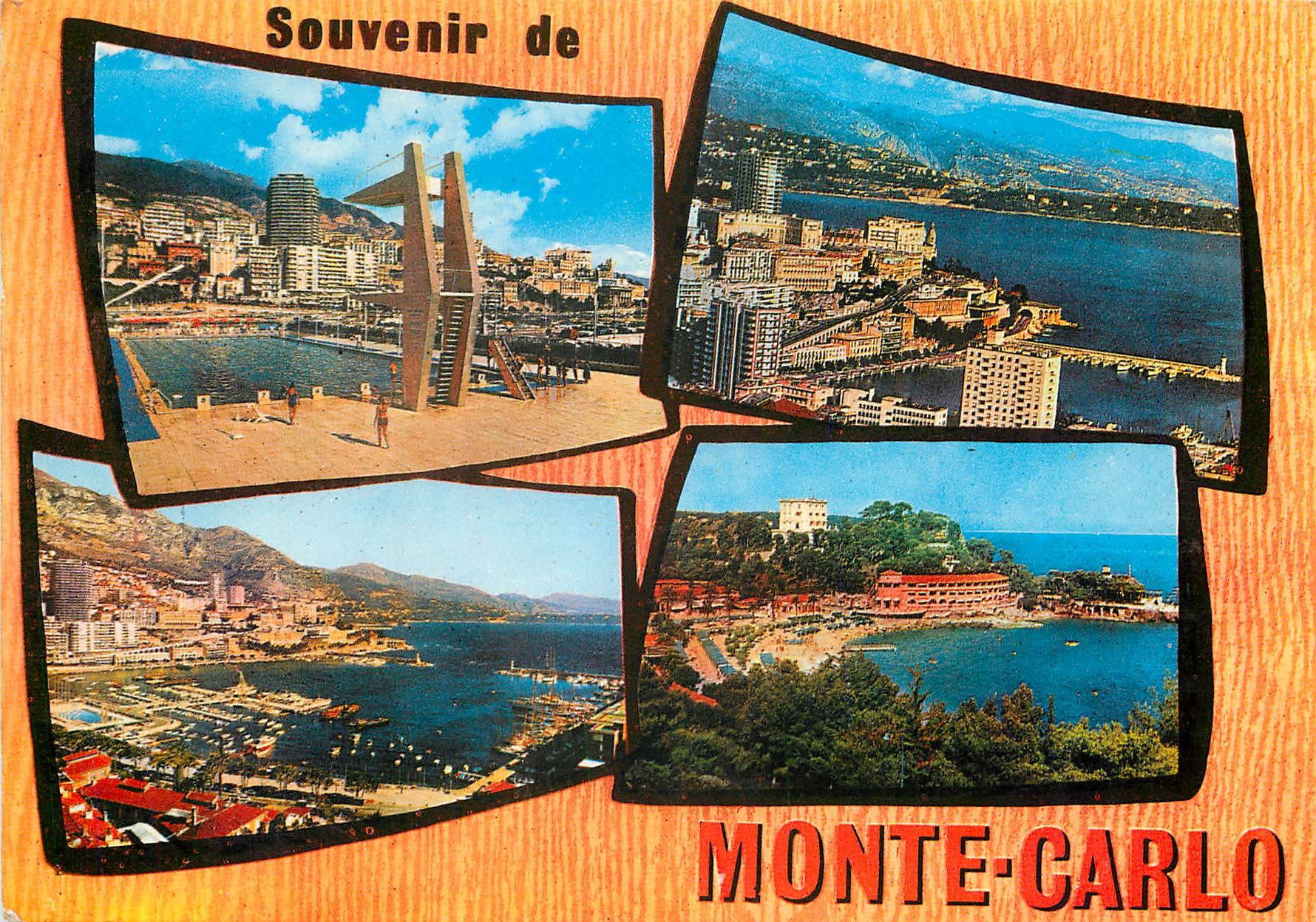 CPSM Principaute de Monaco Souvenir de Monte Carlo