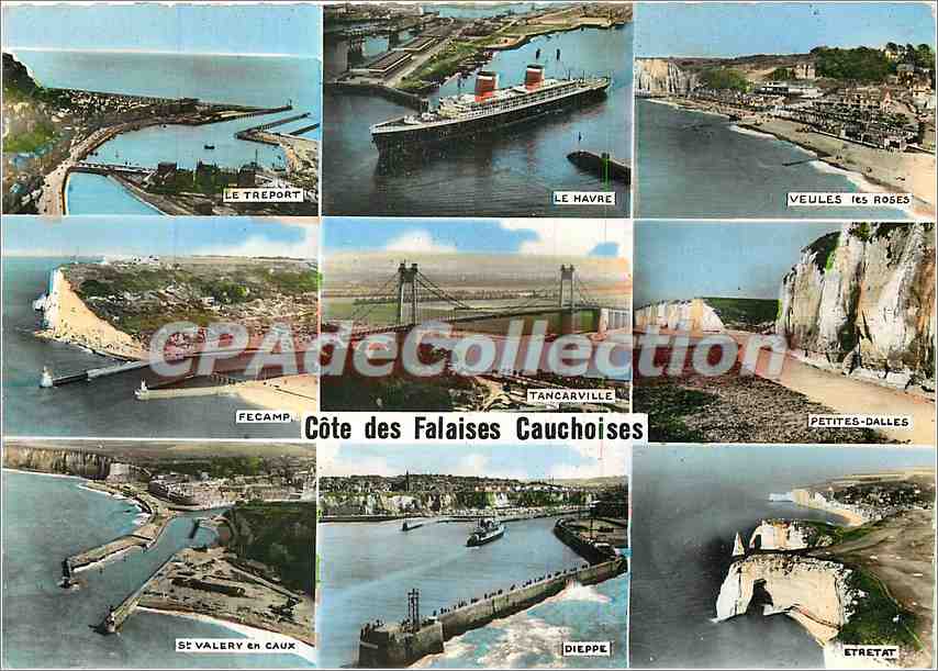 CPSM Cote des Falaises Cauchoise (Seine Maritime)