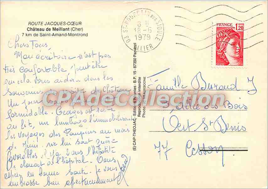 Château de Meillant — Cher — éditeur IRIS — Verso