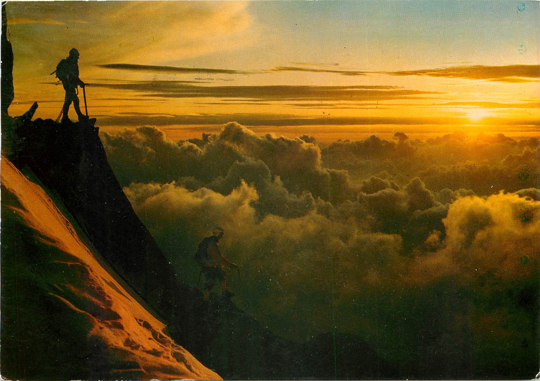 CPSM Chamonix Mont Blanc Coucher de soleil sur mer de nuage