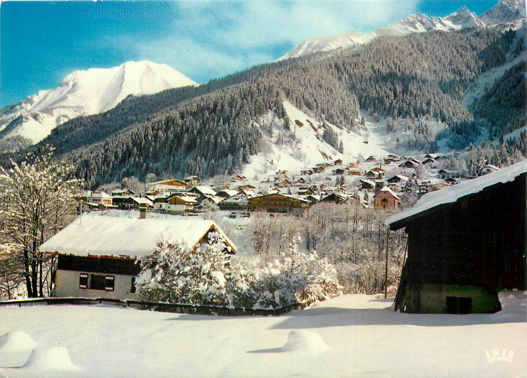 CPSM Les Contamines Montjoie 1164 m Haute Savoie La Station et le Varassay depuis le Nivorin
