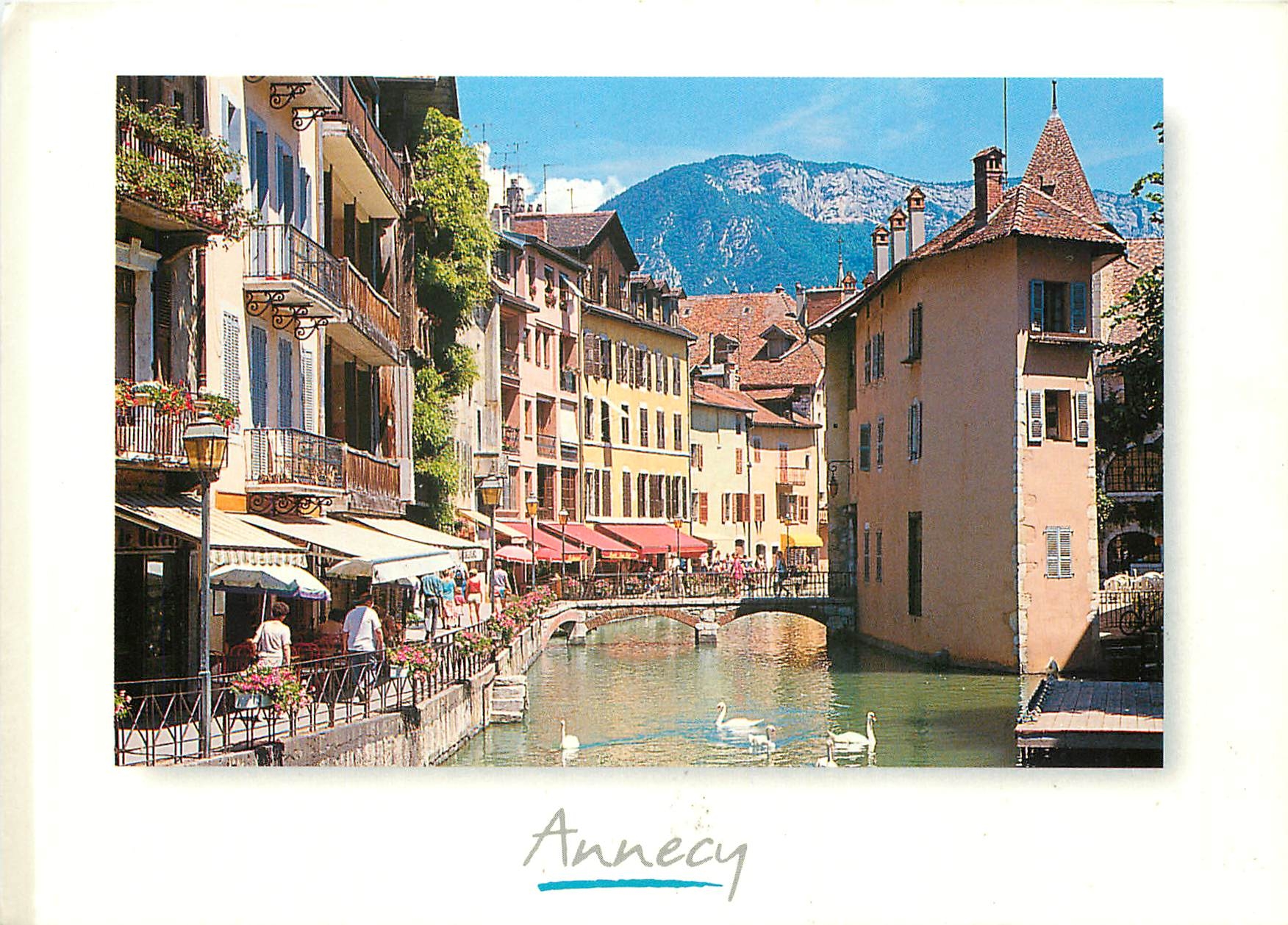 Anneyce — vue du canal du Thiou et de la vieille ville — Éditions Combier - Macon