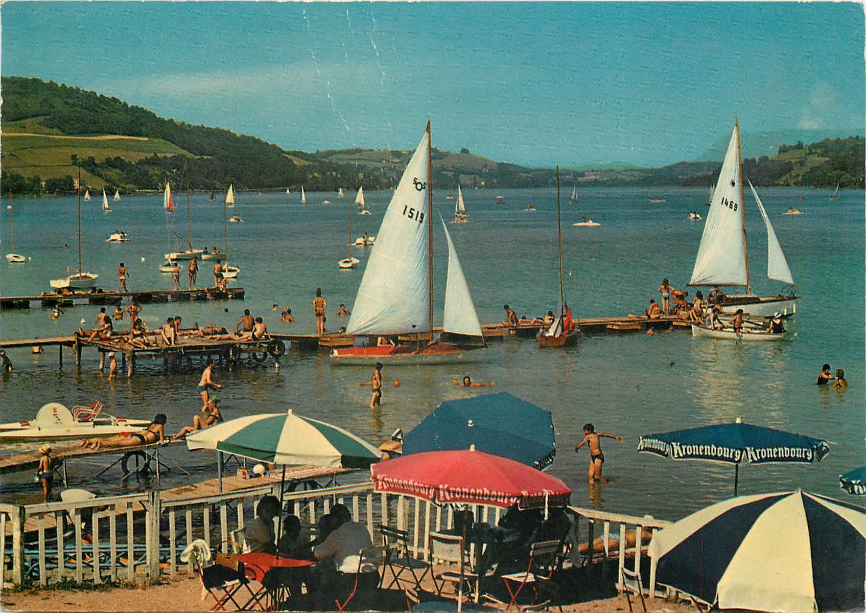 Les Alpes en couleurs naturelles — Environs de VOIRON (Isère) — Lac de Charavines — éditeur SPADÈM