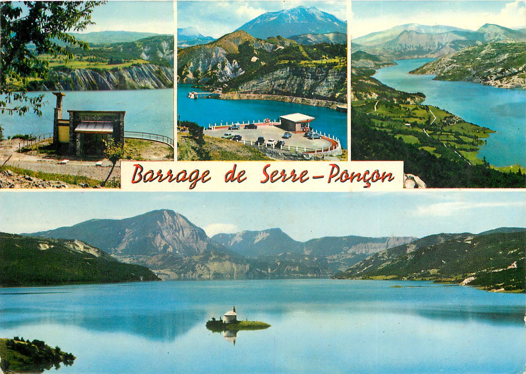 Barrage de Serre-Ponçon — vue panoramique et détail du barrage — Les Éditions du Cunéfer, n° 267