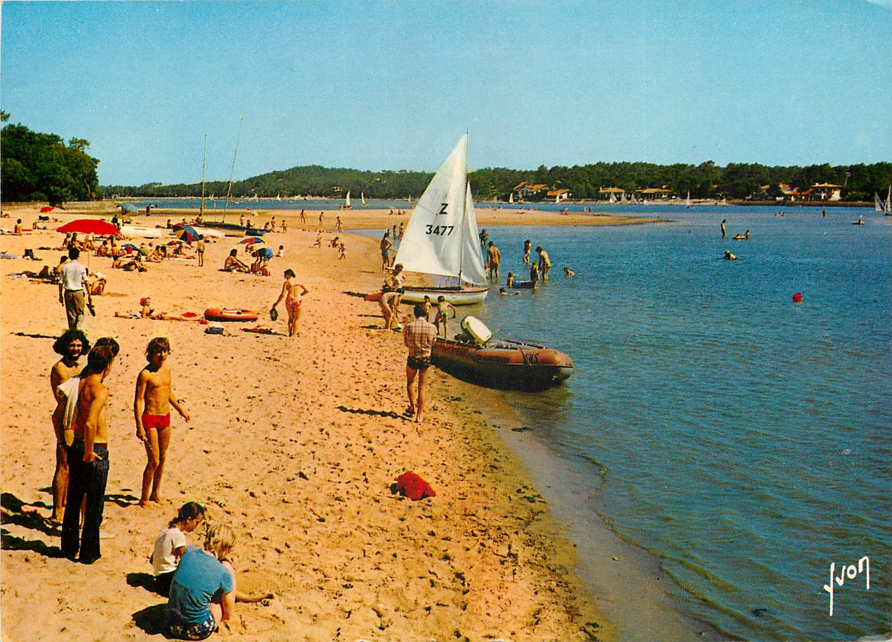 CPSM Les Landes Hossegor (Landes) Plages sur le Lac