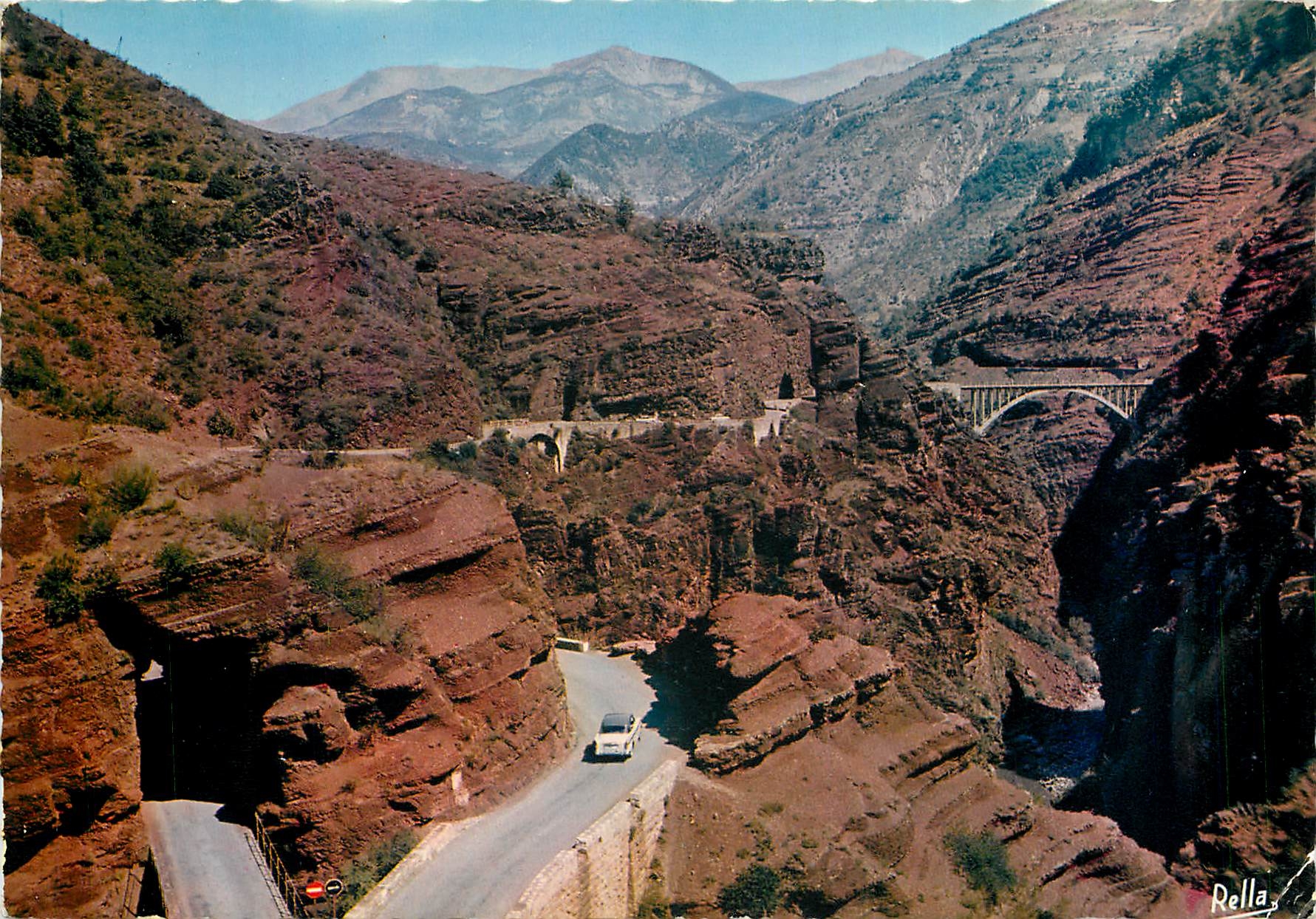 Les Gorges de Daluis — Route des Grandes Alpes et le Pont du Saut de la Marîée — Rella