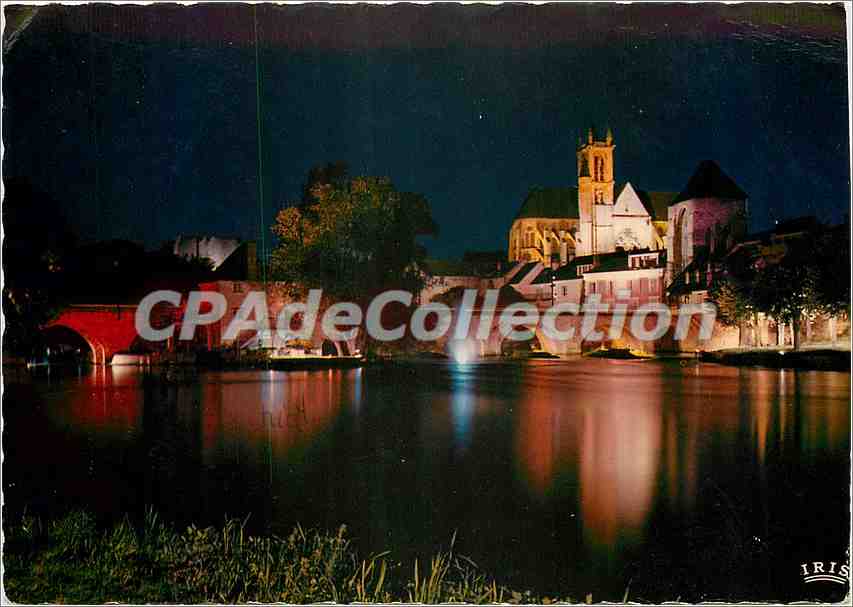 CPSM Morets sur Loing (Seine et Marne) Illumination du Panorama pour le festival son et Lumiere le D