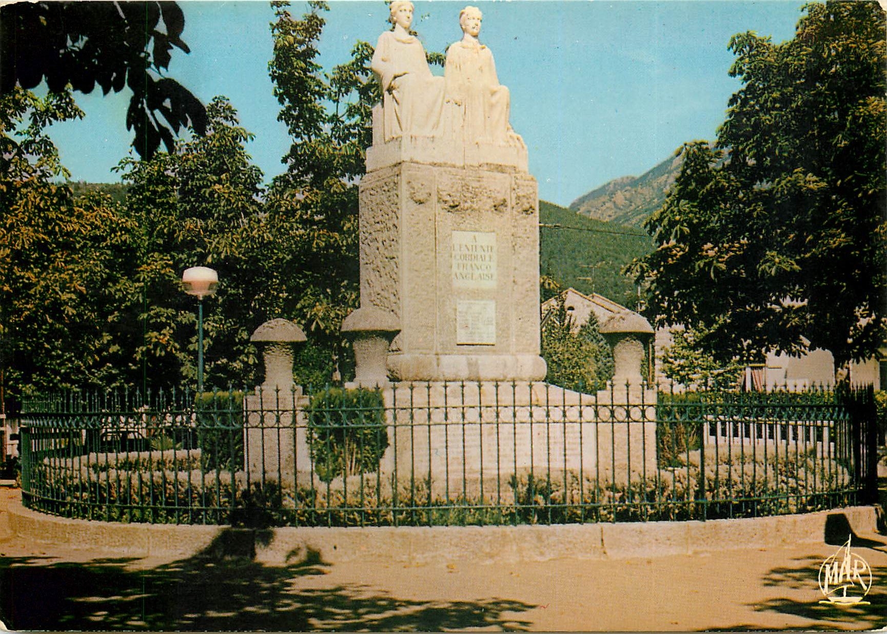 CPSM Le Roussillon Touristique Vernet les Bains alt 650 m Station thermale et climatique Monument a 