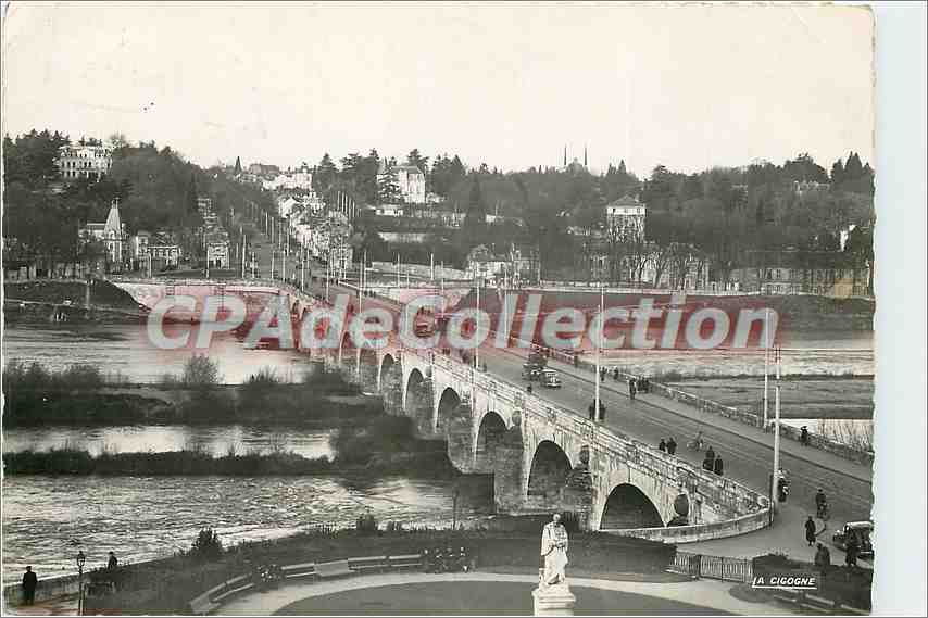 CPSM Tours (Indre et Loire) Pont Wilson Coteaux de Saint Cyr