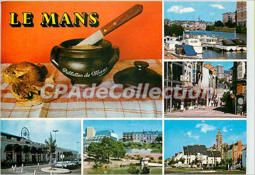 CPSM Le Mans (Sarhte) Les fameuses rillettes du Mans le port la rue marchande