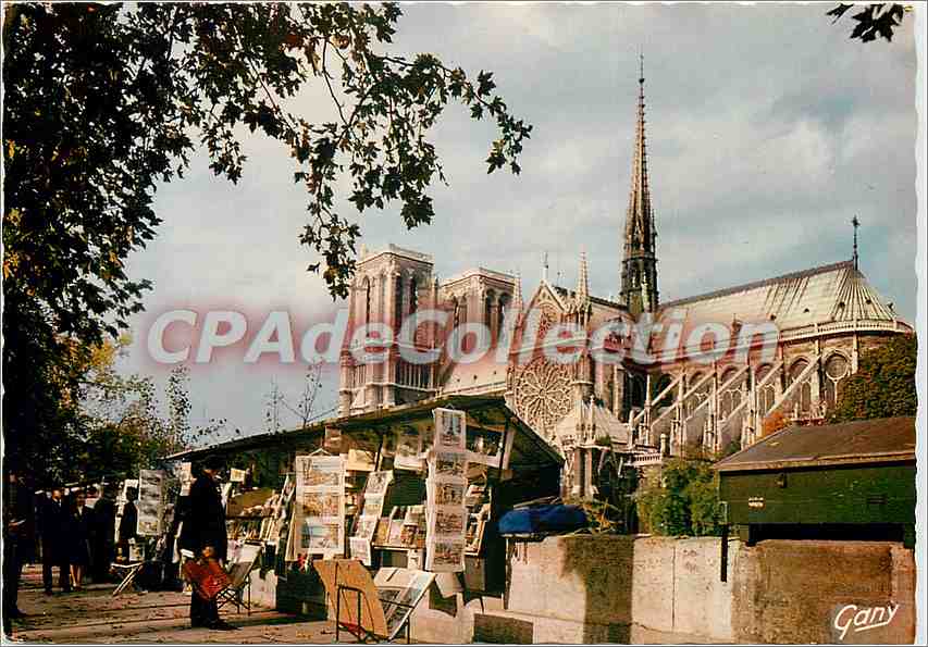 CPSM Abside de N D et les Bouquinistes
