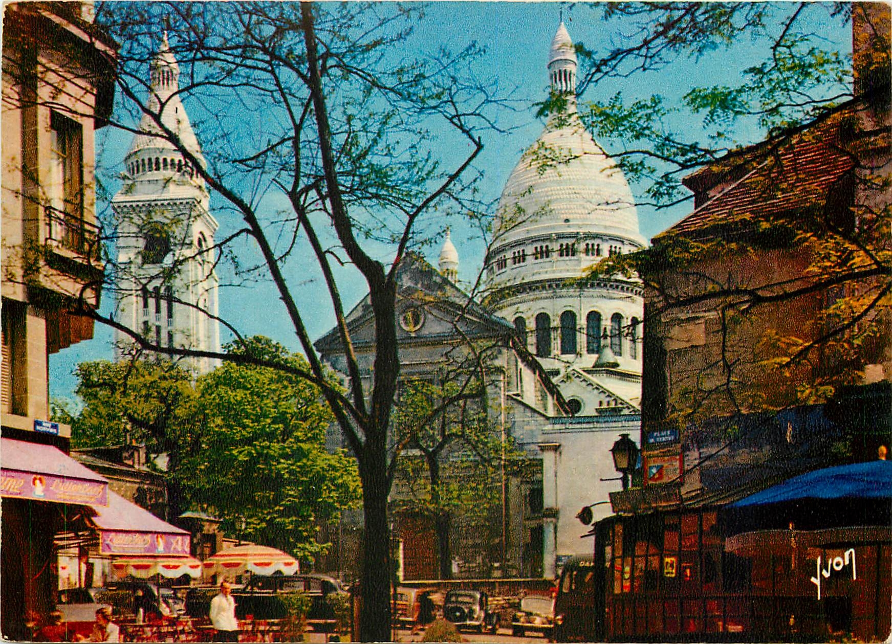 La Basilique du Sacré-Cœur et la Place du Tertre — Paris — Éditions d'Art Yvon