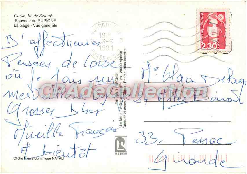 Le Rupione — Vue générale — Édité par U. Segnu — Verso