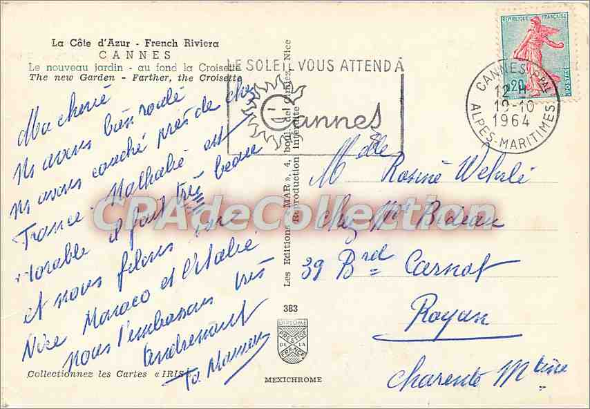 Le nouveau jardin - au fond la Croisette — Cannes — Éditions IRIS, n° 383 — Reverso