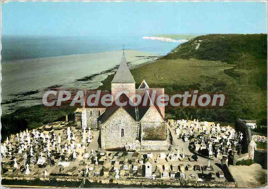 CPSM Varengeville (S M) L'Eglise M H XIIe s et le cimetiere Marin