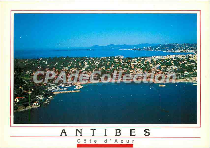 CPSM La Cote d'Azur Antibes la plage de la Salis le port de la Salis