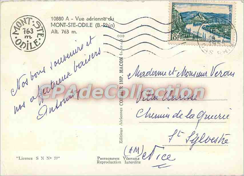 Mont-Sainte-Odile — Vue aérienne — Éditions Aériennes COBILTR IMP. MACON — Reverso