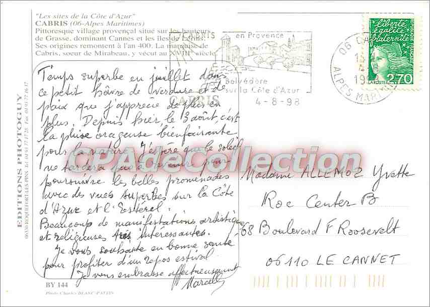 CPSM Cabris (Alpes Mmes) Pinoresque village provencal situe sur les hauteurs de Grasse — Reverso
