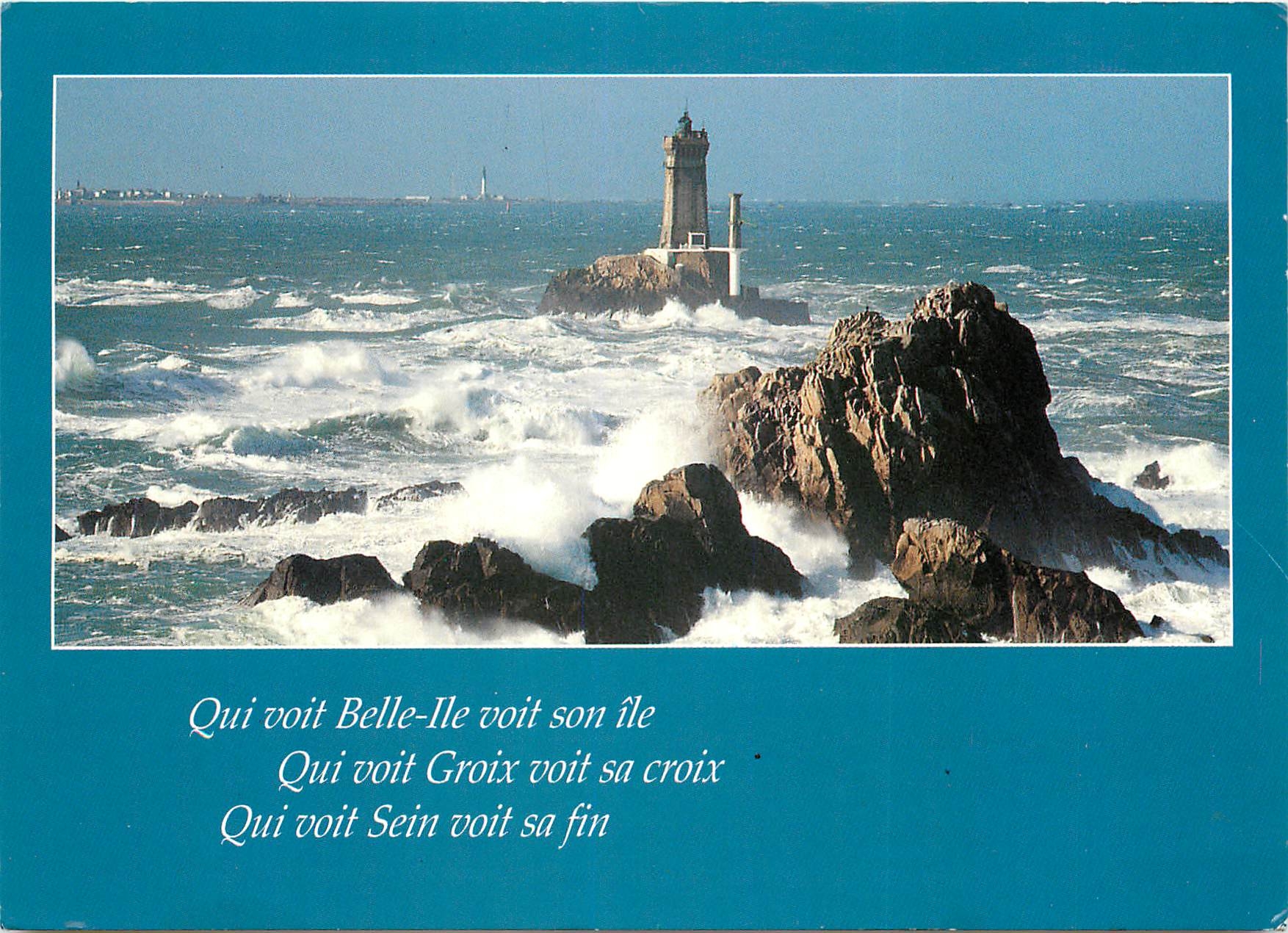 CPSM Plogoff Pointe du Raz Dans les Courants du Raz Face a l'Ile de Sein