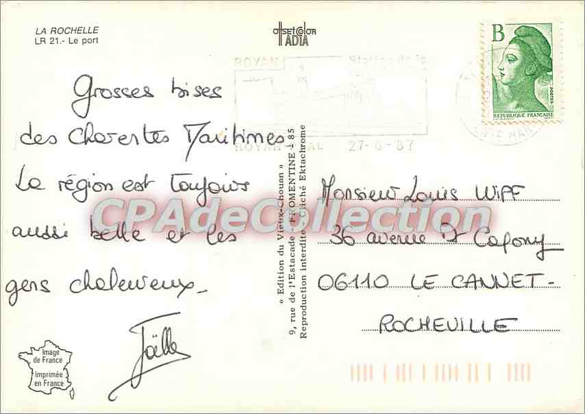 La Rochelle — Port et ville — Édition de l'Estacade — Verso