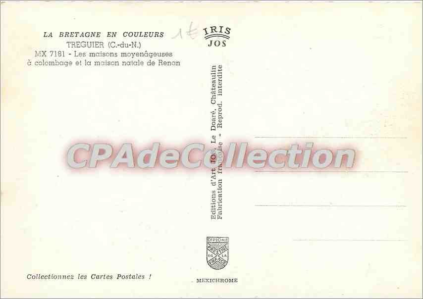 CPSM La Bretagne en couelurs Treguier (C du N) Les maisons moyenageuses a colombage et la maison nat — Reverso