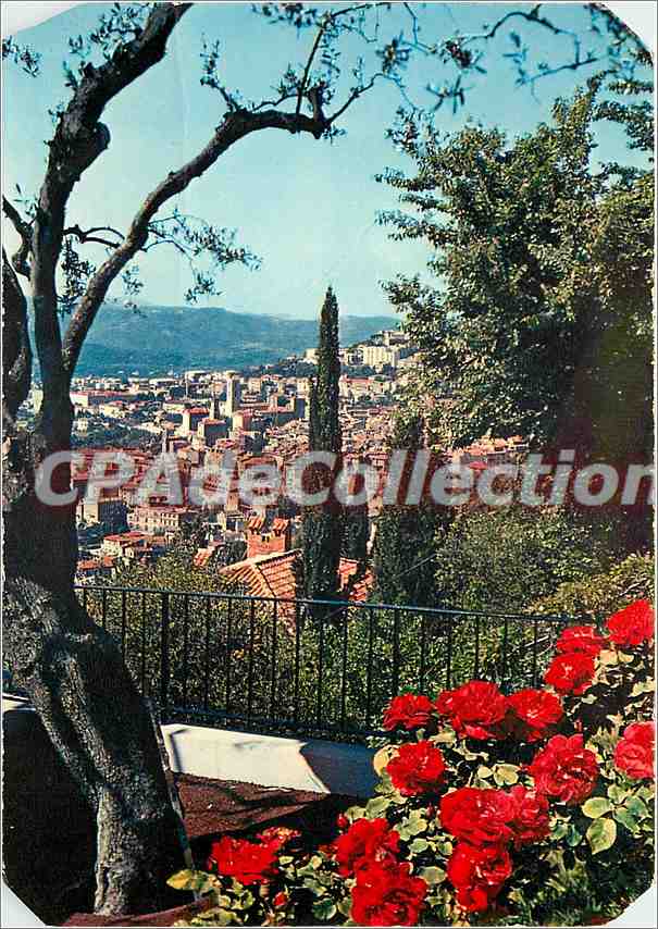 CPSM La Cote d'Azur French Riviera Grasse La Cite des Parfums Echappee sur la Ville