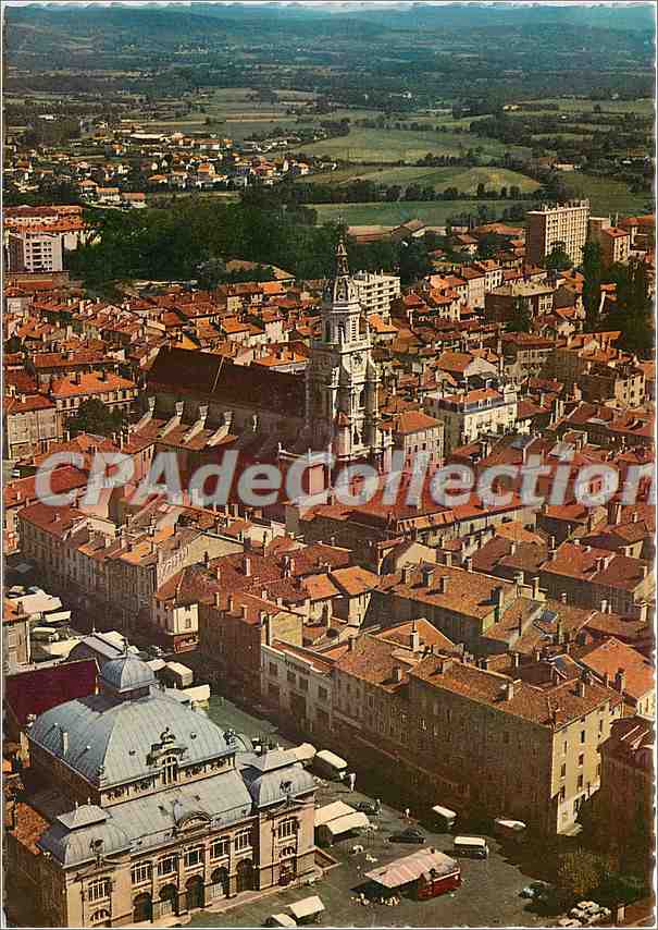 Bourg-en-Bresse — Vue aérienne : le Théâtre et l'Église Notre-Dame — Édition de l'Écaminé
