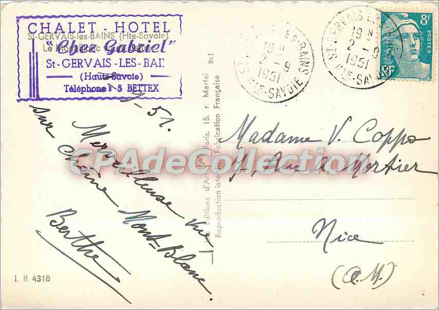 Mont-Blanc — panoramische uitzicht — CPAdeCollection — Achterkant