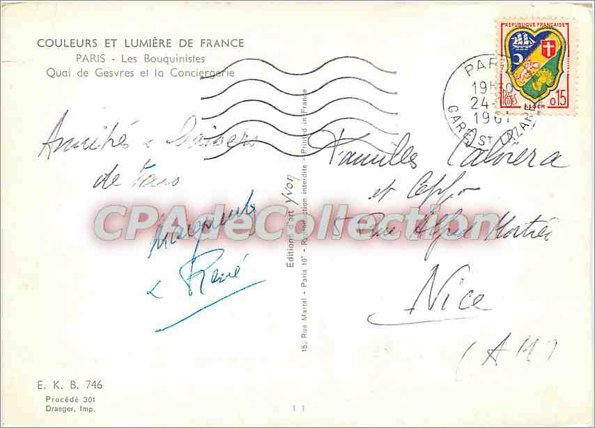 Marché aux antiquités sur les quais de la Seine — Paris — Éditions de la Concièrerie — Verso