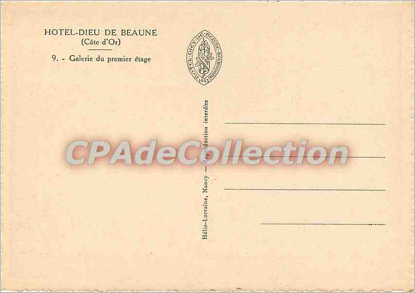 Hôtel-Dieu de Beaune — Galerie du premier étage — Hôtel-Dieu de Beaune, Nancy — Verso