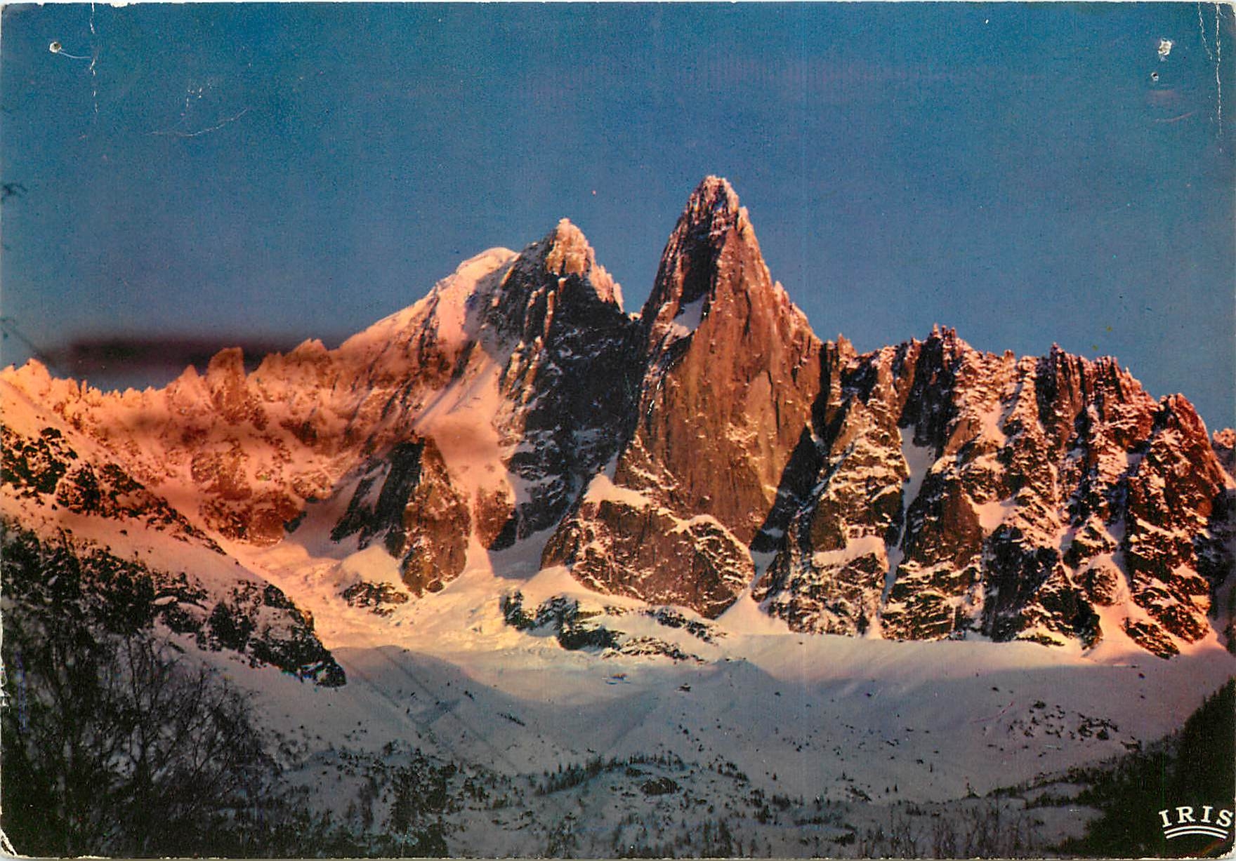 CPSM Chamonix Mont Blancs Coucher de soleil sur les Drus