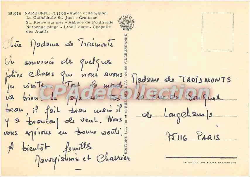 NARBONNE et sa région — Éditions Rotalcolom, n° 25.016 — Reverso