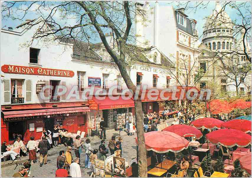 CPSM Paris Montmartre La place du Tertre
