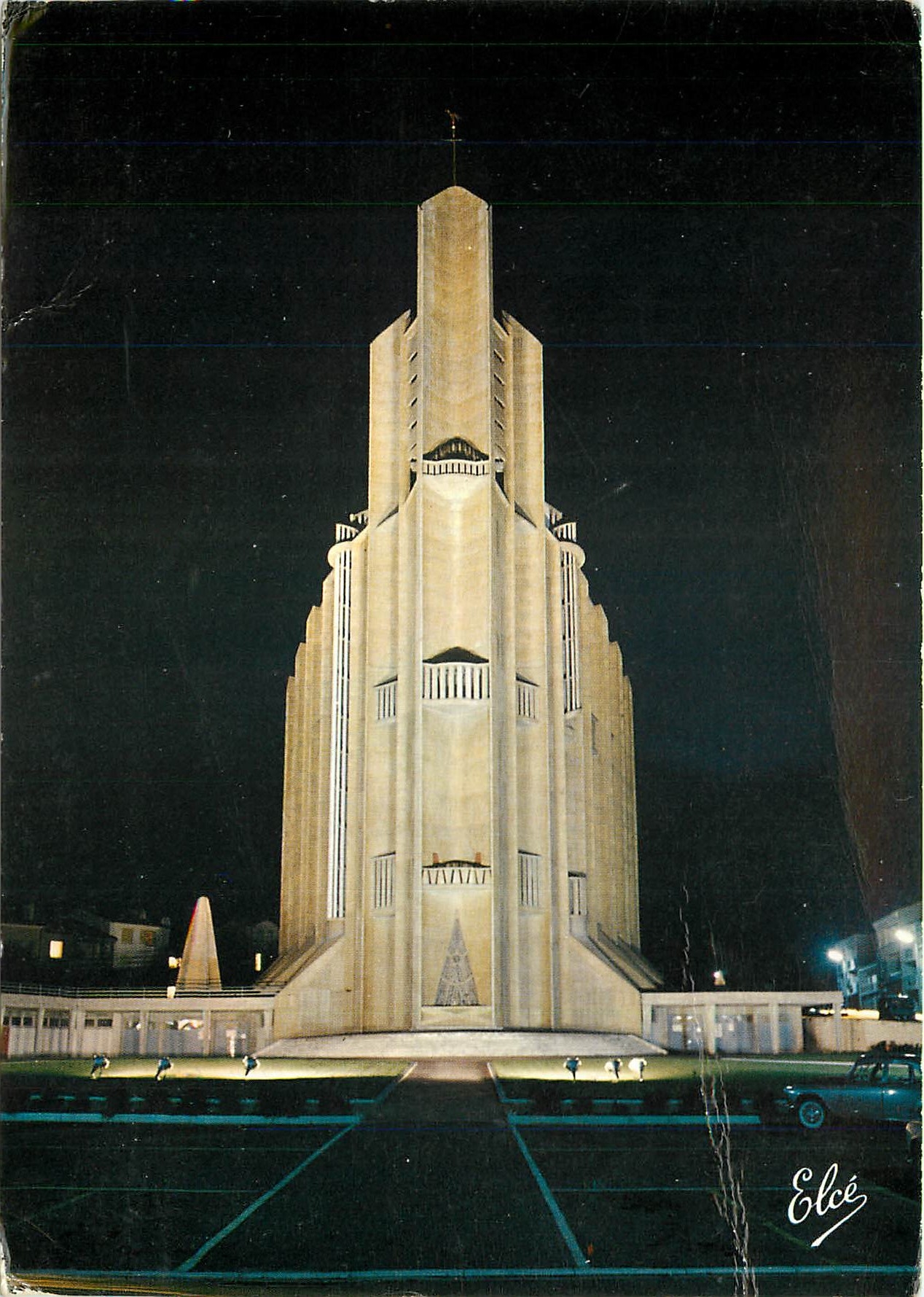 La nouvelle Église, la nuit — Royan (Charente-Maritime) — Éditeur Elcée, n° 4219