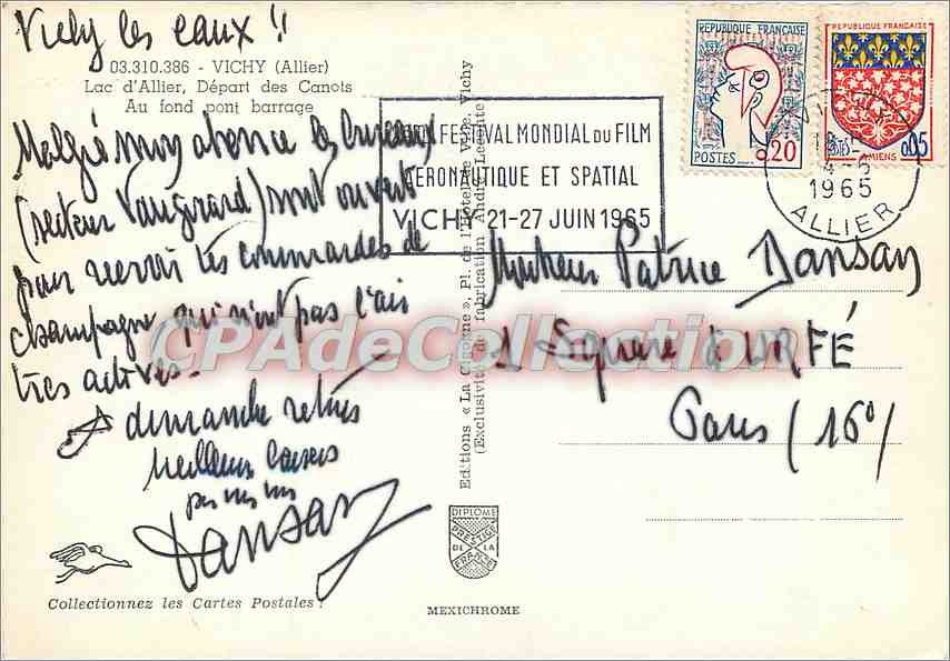 Lac d'Allier — Abfahrt der Kanus — Editions « La Cigogne » — Rückseite