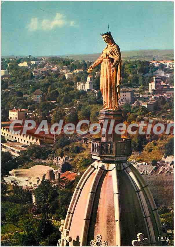 CPSM Lyon Vierge du Clocher N D de Fourviere
