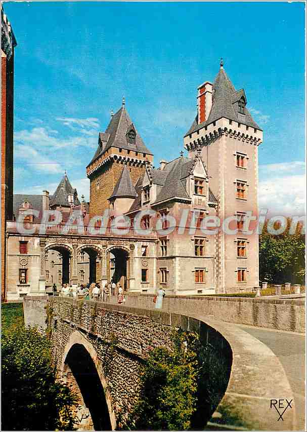 Château de Pau — Façade est avec tour Napoléon III et tour Montauser — Éditions REX